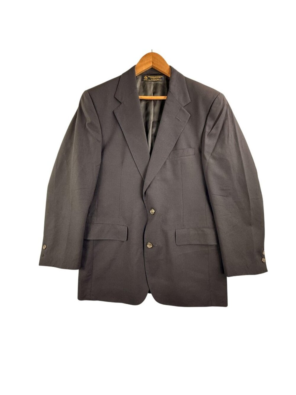 Vintage Brooks Brothers Blazer Mens 40 Blue Wool Sport Coat Jacket 2 Button USA